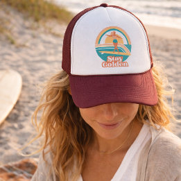 Boné Garota Surfista Retrô Fique Dourada Costeira