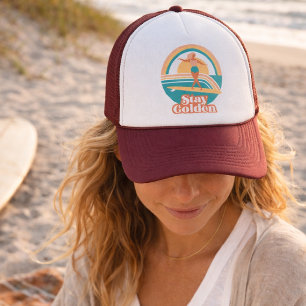 Boné Garota Surfista Retrô Fique Dourada Costeira