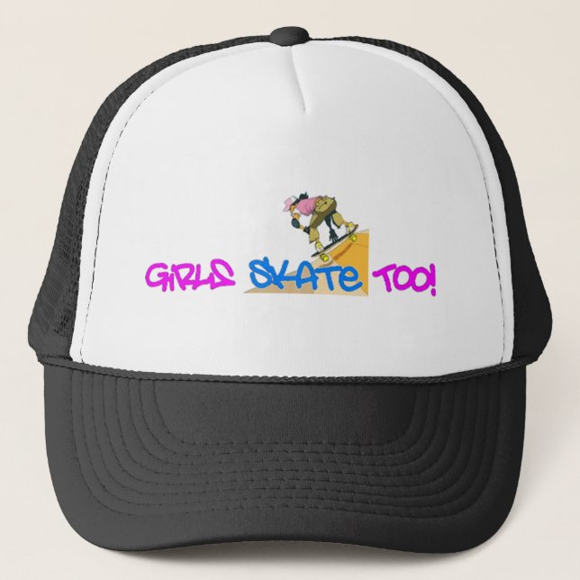 Boné Garotas Skates Também! -Boné (Frente)