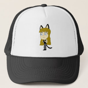 Boné garotinha chibi de gato