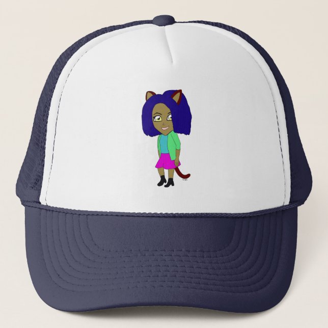Boné garotinha chibi felina (Frente)