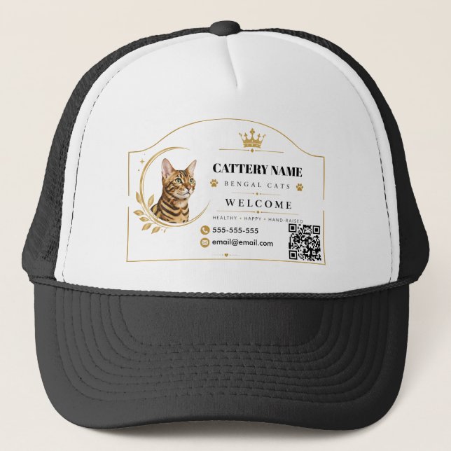 Boné Gataria Bengal Personalizada Moderna  (Frente)