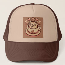 Gatinho Gato Inteiro e Café-Cute Kawaii em Teacup