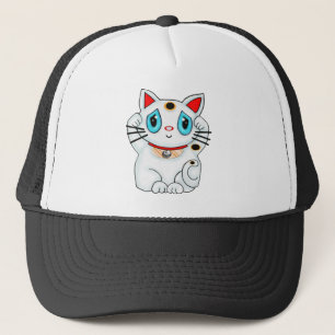 Boné Gato branco Beckoning afortunado de Maneki Neko