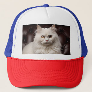Boné Gato branco majestoso