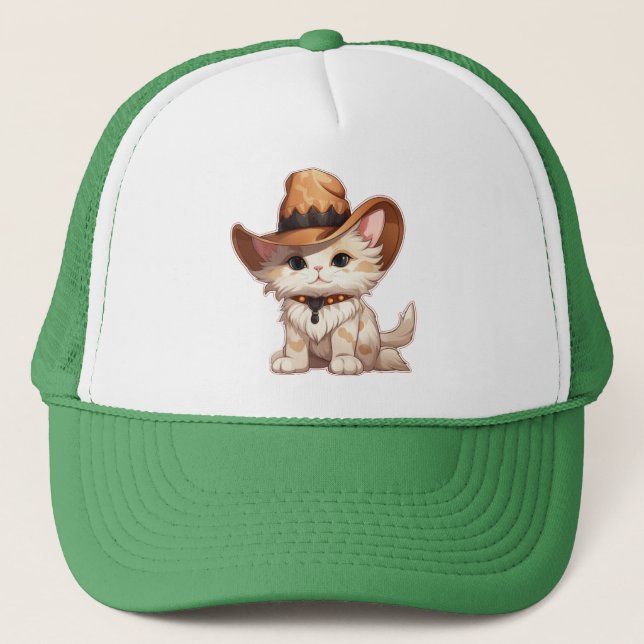 Boné Gato com Clipart-85247 de Chapéu Ocidental (Frente)