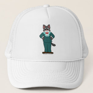 Boné Gato como Noivo com Terno e Laço