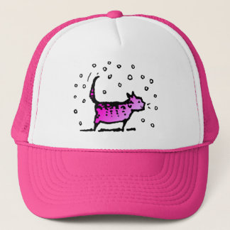 Boné Gato cor-de-rosa feminino bonito bonito