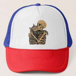 Boné Gato de Abraço de Esqueleto - Gpresente de Sobreca