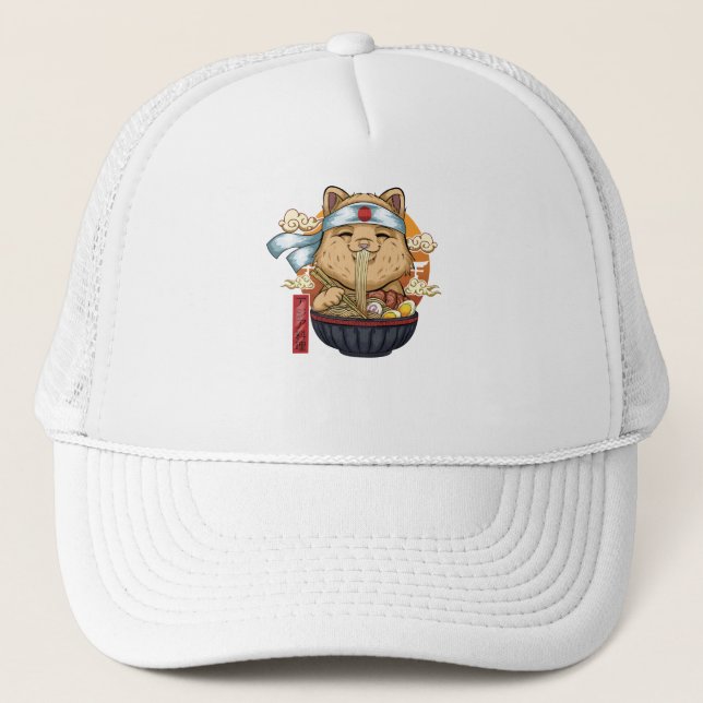 Boné Gato de Comida Asiático (Frente)