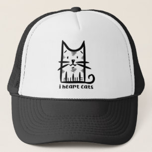 Boné Gato de Sussurros, eu coração gatos