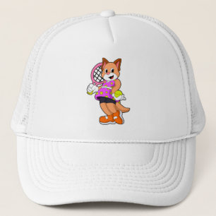 Boné Gato em Tênis com raquete Tênis