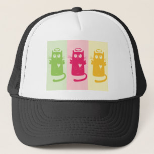 Boné Gato Engraçado Design de Personagem de desenho an