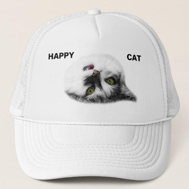Boné Gato engraçado elegante, personalizável (Frente)