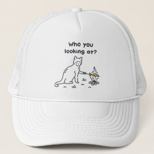 Boné Gato Engraçado, quem você está olhando?