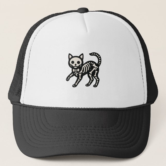 Boné Gato Esqueleto Fofo (Frente)