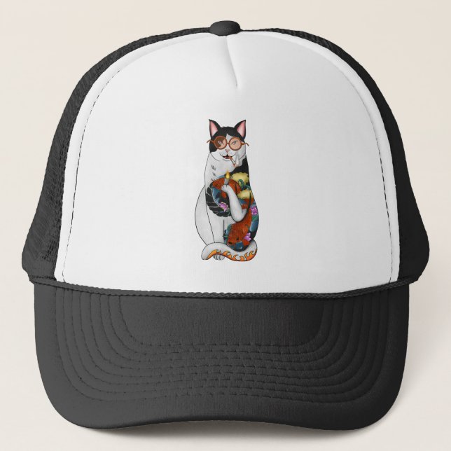 Boné gato fumando (Frente)