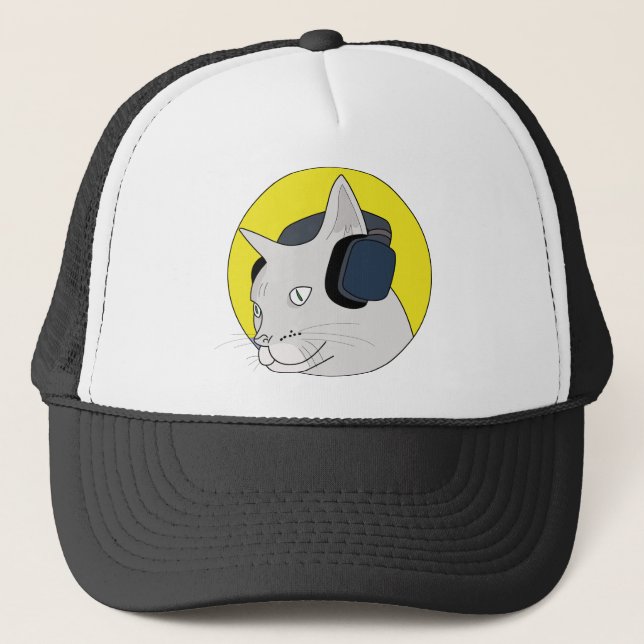 Boné Gato Musical com Fone de Ouvido (Frente)