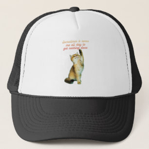 Boné Gato Preguiçoso De Gato Engraçado De Pão
