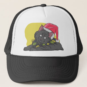 Boné Gato Preto de Natal