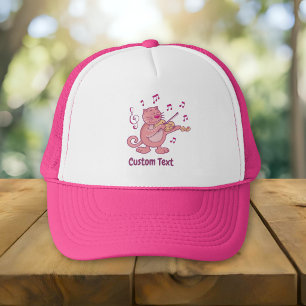 Boné Gato Rosa com Chapéu de Caminhoneiro Violino