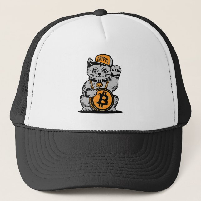 Boné Gato Sortudo Bitamt - Crypto btc (Frente)