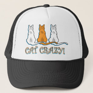 Boné Gatos De Gato De Laranja Louco