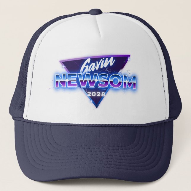 Boné Gavin Newsom 2028 Para Presidente Retro 80s (Frente)