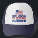 Boné Gavin Newsom para Governador da Eleição da Califór<br><div class="desc">Votem para reeleger o democrata Gavin Newsom como governador da Califórnia nas eleições de 2022. Bandeira americana do partido democrático que é para um californiano.</div>