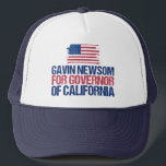 Boné Gavin Newsom para Governador da Eleição da Califór<br><div class="desc">Votem para reeleger o democrata Gavin Newsom como governador da Califórnia nas eleições de 2022. Bandeira americana do partido democrático que é para um californiano.</div>