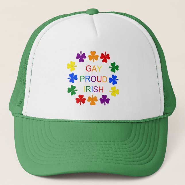 Boné Gay Orgulho dos Shamrocks LGBT Irlandeses LGBT (Frente)