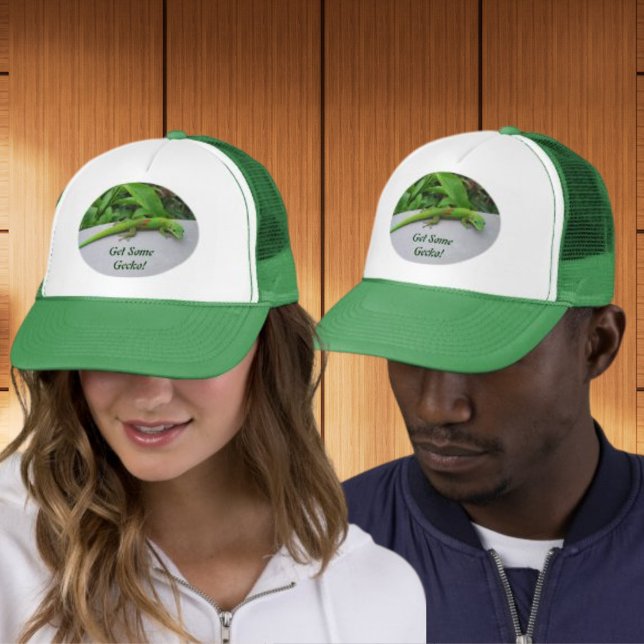 Boné Gecko do Dia da Pó Dourada - Audiência e Consiga a (Gold Dust Day Gecko – Audition and Get Some Gecko Trucker Hat)