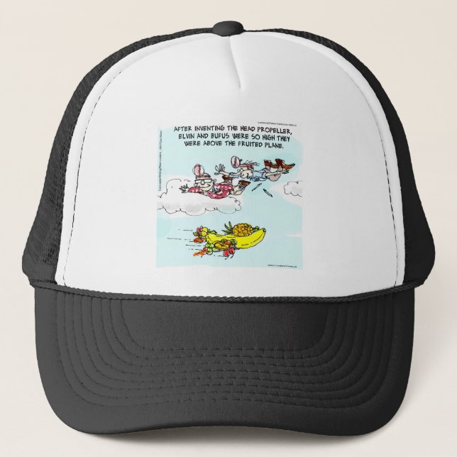 Boné Geeks Acima de Avião Frutado Divertido (Frente)