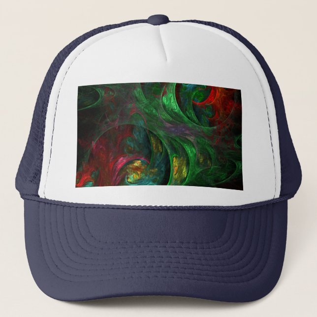Boné Gênesis Green Abstrato Art Hat (Frente)