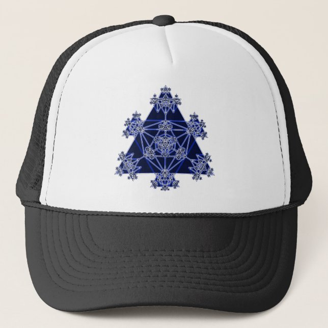 Boné Geometria sagrado: Triângulos azuis: (Frente)