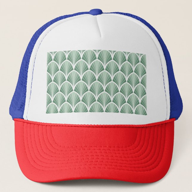 Boné Geométrico Clássico: Estilo sem Costura Art Deco (Frente)