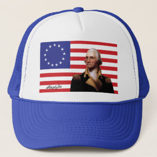 Boné George Washington & bandeira de 13-Star E.U.