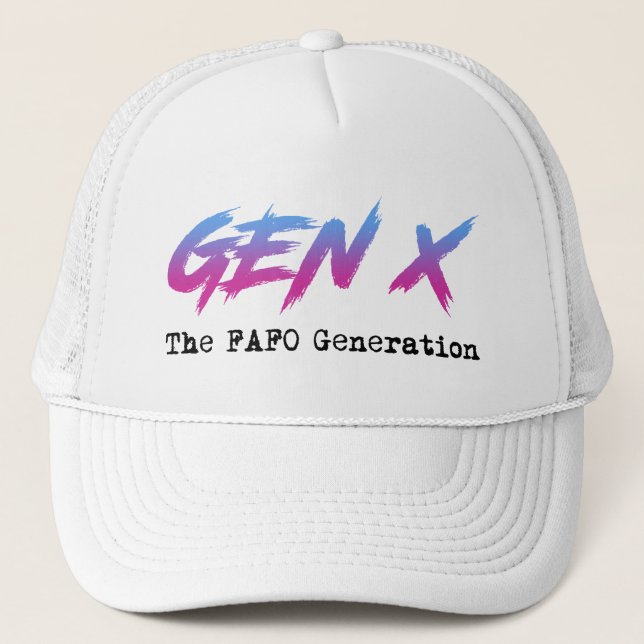 Boné Geração X - A Geração FAFO (Frente)