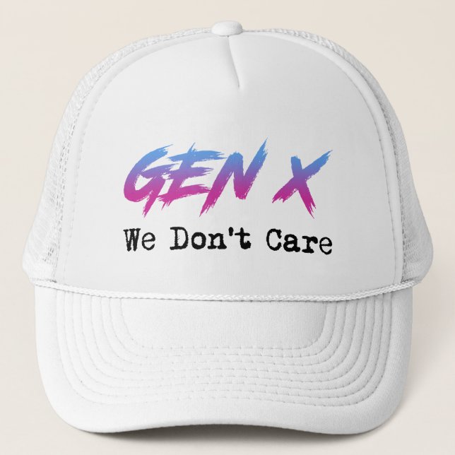 Boné Geração X - Não Nos Importamos (Frente)