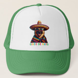 Boné German shepherd Cinco De Mayo Com Poncho Sombrero