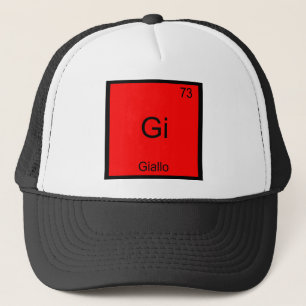 Boné Gi - Giallo Camiseta Símbolo Elemento Química Engr