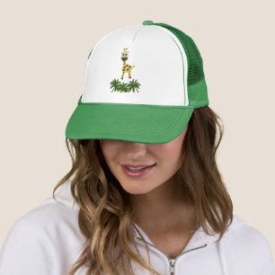 Boné Girafa amarela-branca