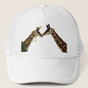 Boné girafa de Natal