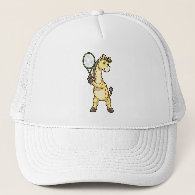 Boné Girafa em Tênis com raquete Tênis (Frente)