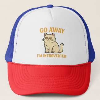 Boné Go Away I'm Introverted – Funny Cat Shirt