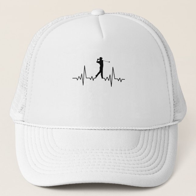 Boné GOLF HEARTBEAT Golfing Mulheres Homens Crianças (Frente)