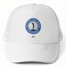 Golf Personalizado Feminino Moderno Azul e Branco