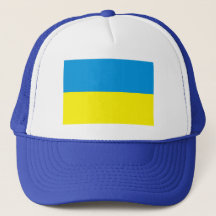 Golfe Azul de Bandeira da Ucrânia e Amarelo ou