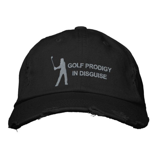 Boné Golfe Prodígio Em Design De Golfe Engraçado (Frente)