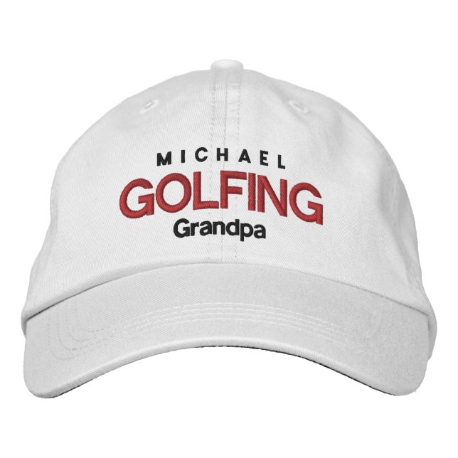 Boné GOLFING GRANDPA Hat ajustável personalizado V04 (Frente)